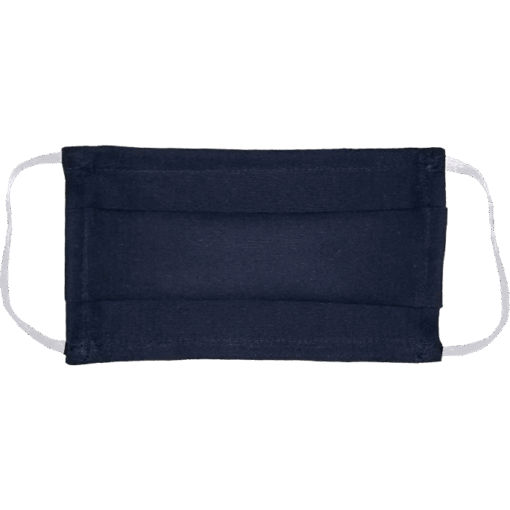 Pleated J54 Cotton Fabric Mask (Pack of 50) | Navy | STD