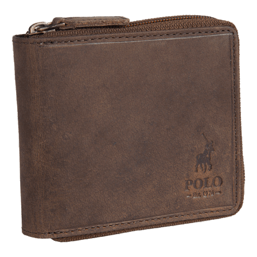 Polo Hamada Zip Around Wallet | Brown | STD