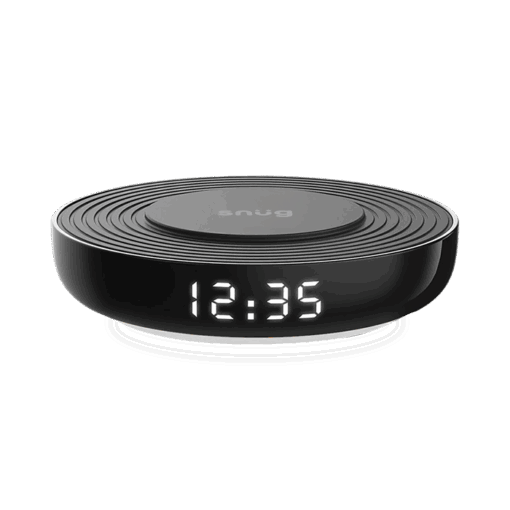 Snug Clock With Wireless Charger | Black | STD