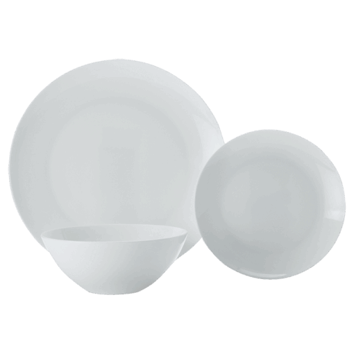 Cashmere Resort Coupe Dinner Set 12 Piece | White | STD