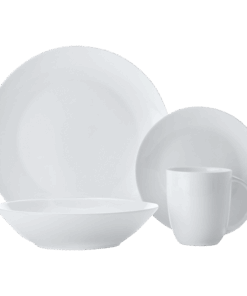 Cashmere Resort Coupe Dinner Set 16 Piece | White | STD