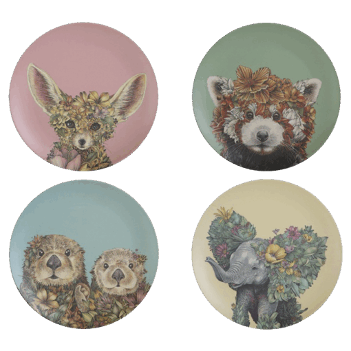 Marini Ferlazzo Wild Planet Bamboo Plate Set of 4 | Mix | 20cm