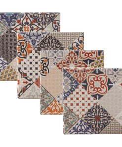 Marrakesh Ceramic Square Tile Coaster Set of 4 | Mix | 9cm