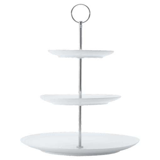 White Basics Diamonds 3-Tier Cake Stand | White | STD