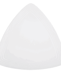 Arctic White Triangle Plate | White | 21cm
