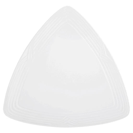 Arctic White Triangle Plate | White | 21cm