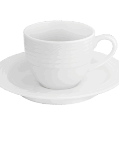 Arctic White Espresso Stackable Cup and Saucer 100ml | White | 100ml