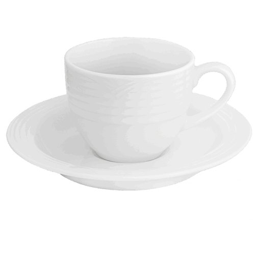 Arctic White Espresso Stackable Cup and Saucer 100ml | White | 100ml