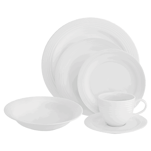 Arctic White 36 Piece Dinner Set | White | STD