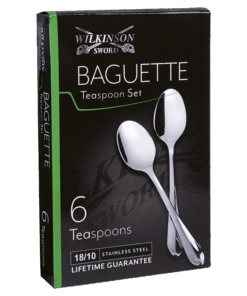 Baguette 6 Piece Teaspoon Set | Silver | STD