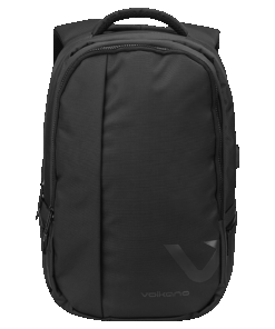 Volkano Midtown Series Laptop Bag with USB Charging Port | Black | STD