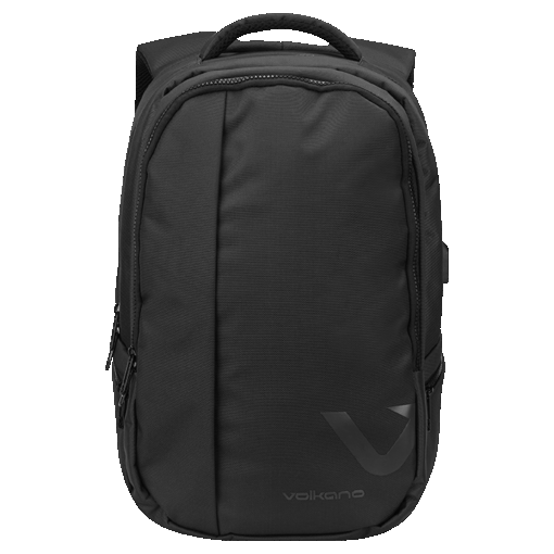 Volkano Midtown Series Laptop Bag with USB Charging Port | Black | STD