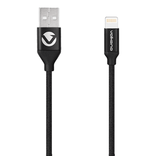 Volkano Weave Series MFI Lightning Cable 3m | Black | STD