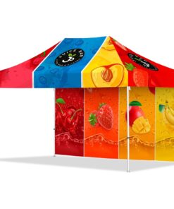 Coated Steel Sublimated Gazebo 4.5m x 3m 1 Long Full-Wall Skin