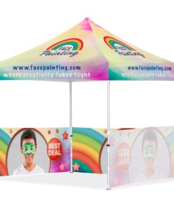 Coated Steel Sublimated Gazebo 3m x 3m - 3 Half-Wall Skins