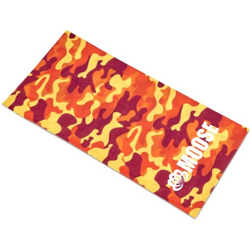 Adults Camo Flexi Tubular Bandana - Orange | O