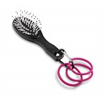 Anastasia Carabiner Brush & Elastic Bands - Pink Only